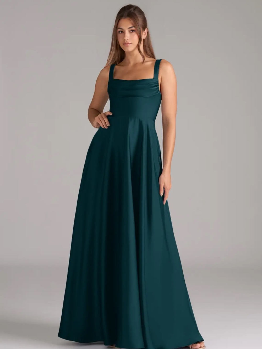 Dark Green Floor Length Dress- Azazie Shaude